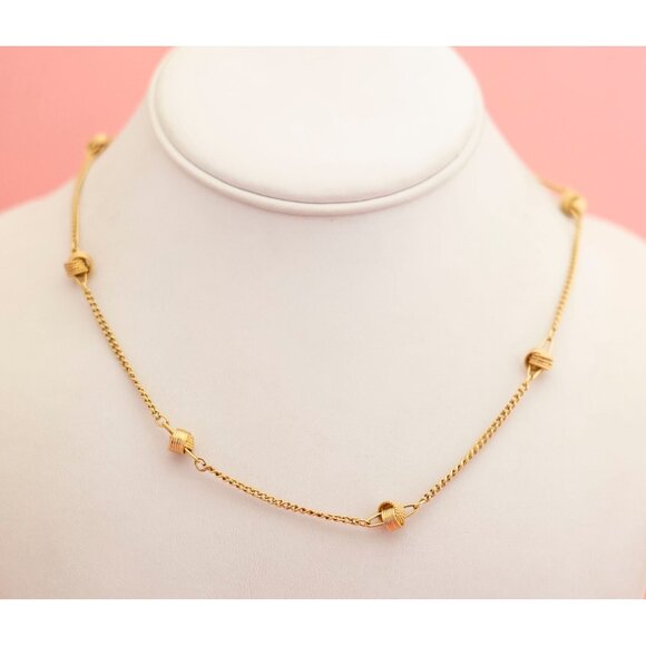 Vintage Twin Rings Choker Necklace by Avon 17 inch - P16 - Picture 2 of 3